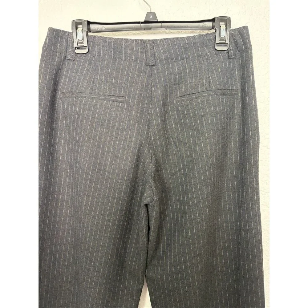 Massimo Dutti Pinstripe Wool Blend Tailored Trousers Gray EU 38 US 6 NWT - Picture 8 of 12